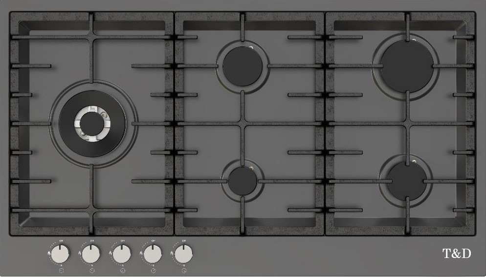 اجاق گاز صفحه ای تی اند دی مدل TD B-502  Side